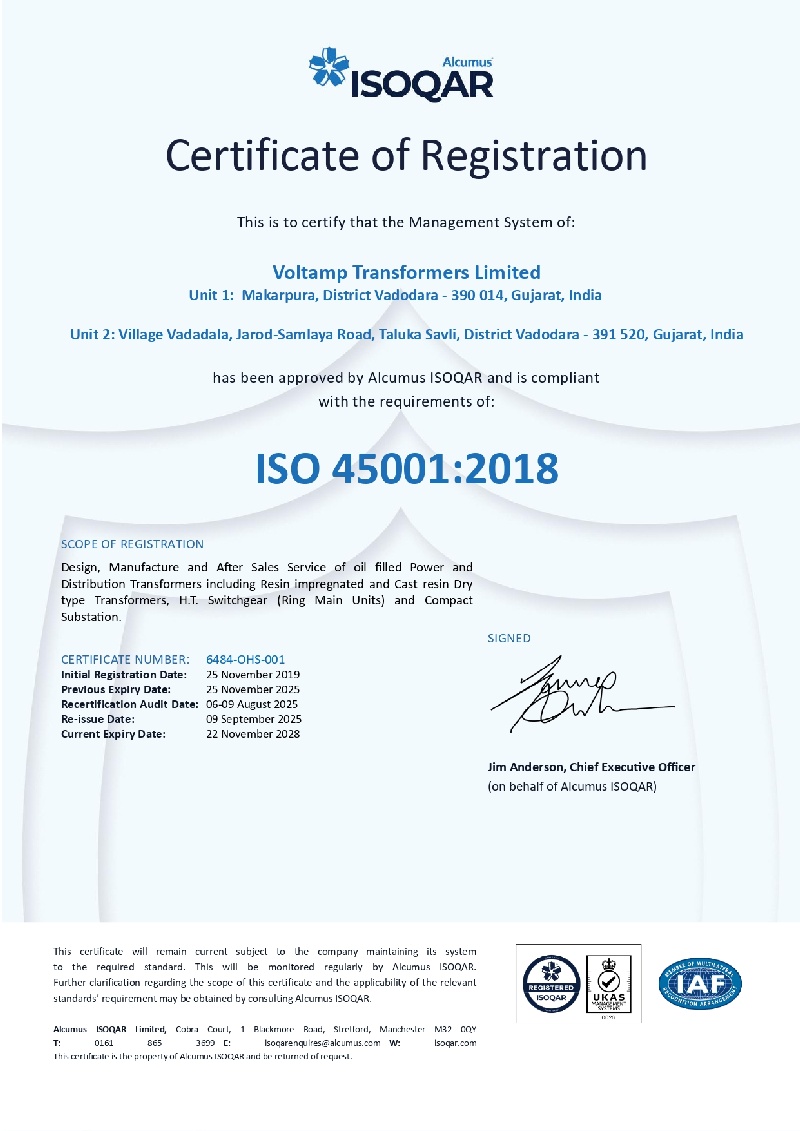 Certificate 45001